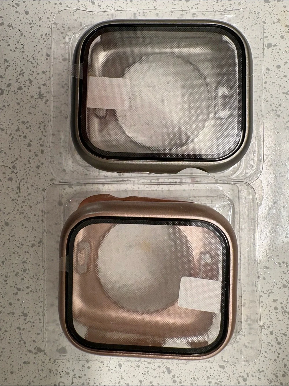 Protective Square Watch Case Covers in Silver & Rose Gold